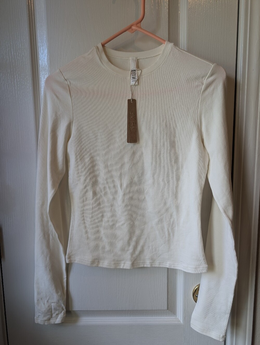 SKIMS Cotton Jersey Long Sleeve T-Shirt NWT